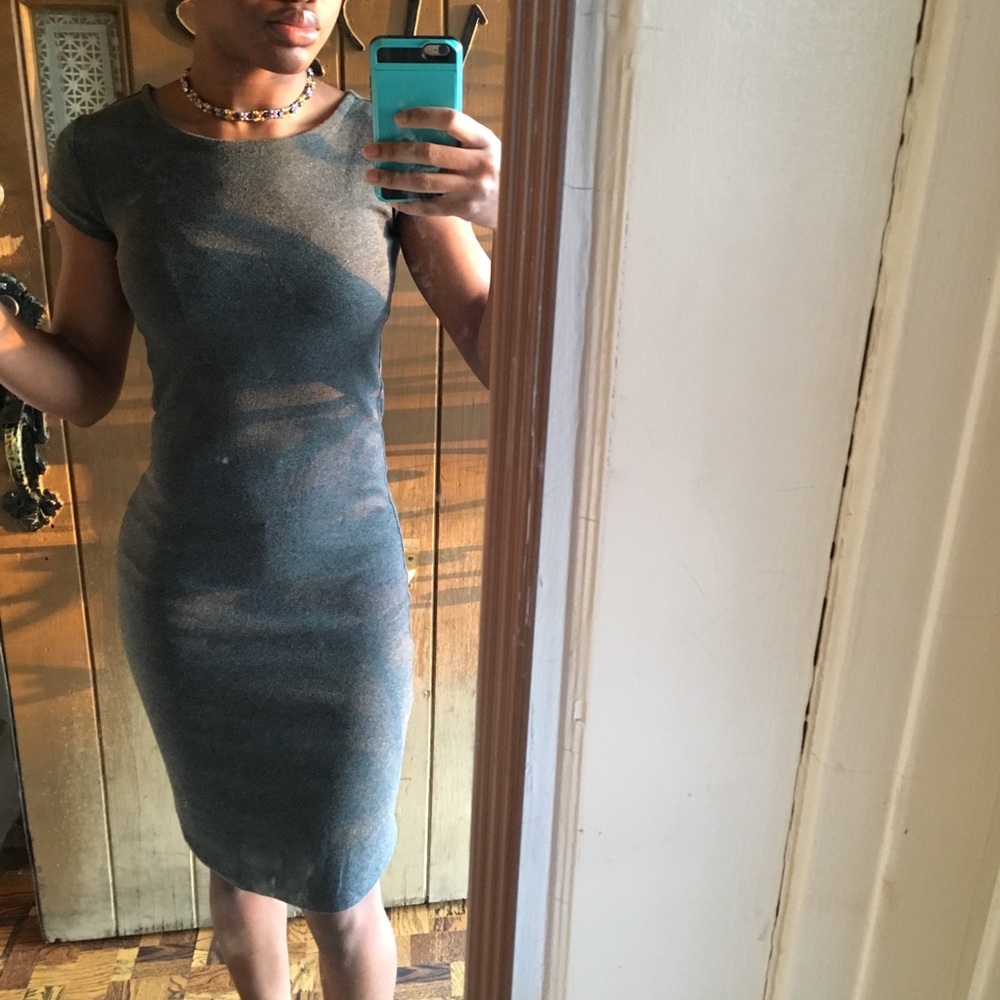 Gray Midi dress